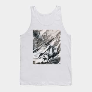 Grey and white swirl marble Tank Top